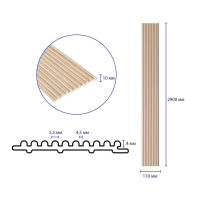 Декоративні рейки на стіну, рейкові панелі 290х11х1см (SW-00003025)