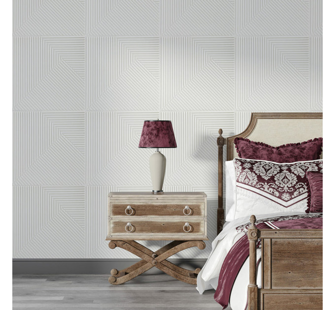 Самоклеющиеся 3D панели, 3Д панели самоклейка для стен 50x50см, Бамбук белый (SW-00002877)