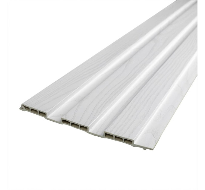 Декоративні рейки на стіну, рейкові панелі 290х20х1,1см, Біле дерево (SW-00003011)