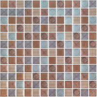 Гнучка поліуретанова плитка самоклеюча для стін 235х235х1мм, Кольорова мозаїка (SW-00001939)