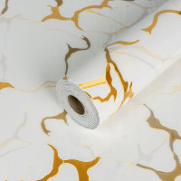 Самоклеюча PET плитка для стін в рулоні 3м під золотий мармур (SW-00002637)