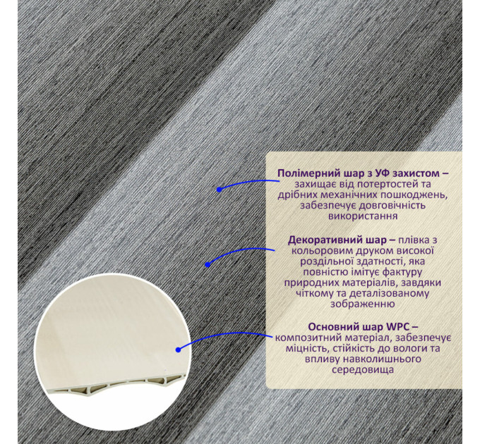 Декоративні рейки на стіну, рейкові панелі 290х20.5х1,4см (SW-00003020)