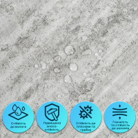 Самоклеюча гнучка штукатурка для стін, панель під штукатурку 600х600х2,5мм, Темний гранит (SW-00002987)