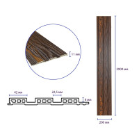 Декоративні рейки на стіну, рейкові панелі 290х20х1,1см (SW-00003008)