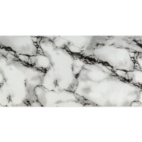 Самоклеюча PET плитка для стін під мармур 60х30см, глянсова, Сірий з чорним (SW-00002333)