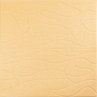 Самоклеючі 3Д панелі, 3D панелі самоклейка для стін та стелі 70x70х0,6см, Бежева скеля (SW-00001949)