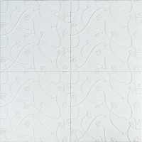 3Д панели самоклейка, мягкие потолочные и стеновые самоклеющиеся 3D панели 70х70х0,6см, Белые (SW-00001958)