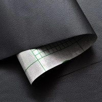 Самоклеюча екошкіра в рулоне 1м, шкірзам самоклейка, Чорна