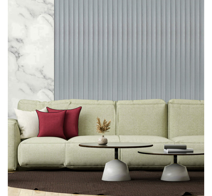 Декоративні рейки на стіну, рейкові панелі 290х20.5х1,4см, Світлий Сірий (SW-00003015)