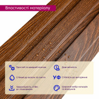 Декоративні рейки на стіну, рейкові панелі 290х20х1,1см (SW-00003009)