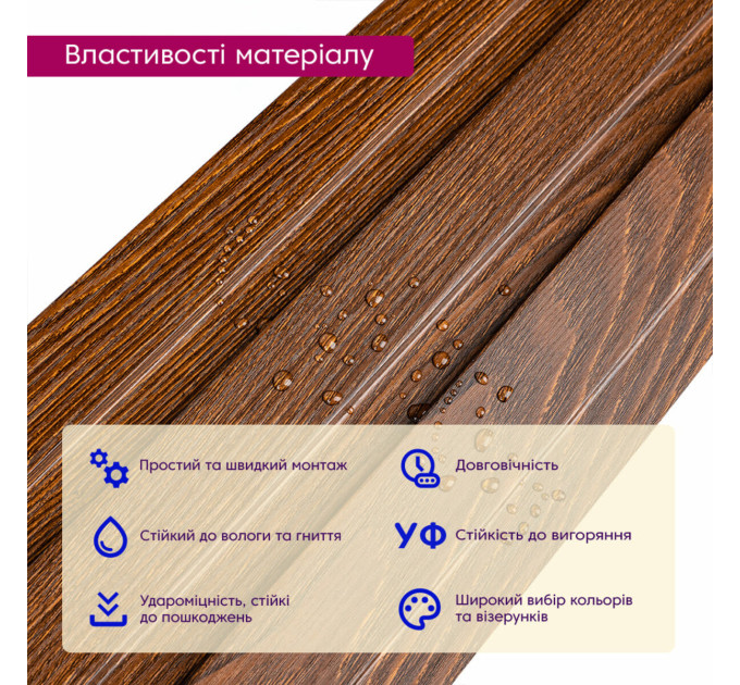 Декоративні рейки на стіну, рейкові панелі 290х20х1,1см (SW-00003009)