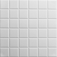 Самоклеючі 3Д панелі Білі куби, 3D панелі самоклейка для стін та стелі 60x60см (169)