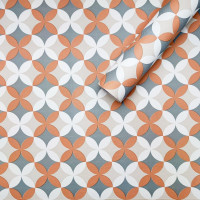 Самоклеюча плівка для меблів, самоклейка в рулоні 10м, Помаранчеві квіти (KN-X0068-6)