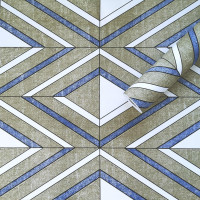 Самоклеюча плівка для обклеювання меблів, самоклейка в рулоні 10м, Василькові ромби (KN-X0048-3)