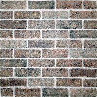 Самоклеющиеся 3D панели под кирпич серый клинкер, 3Д панели самоклейка 70x70см (411)