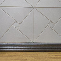 Гнучкий самоклеючий плінтус / багет самоклейка, Срібний (123)