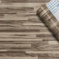 Самоклеюча плівка для меблів, самоклейка під дерево коричневий шпон, рулон 10м (30192)