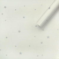 Самоклеюча плівка із зірками, самоклейка для меблів, рулон 10м, Біла (KN-X0159-1)
