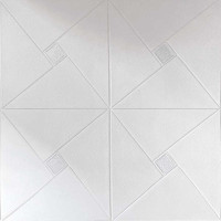 Самоклеючі 3Д панелі Орігамі з блискітками, 3D панелі самоклейка для стін та стелі 70x70см (372)