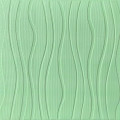 Самоклеющиеся 3D панели светло-зеленые волны, 3Д панели самоклейка 60x60x0,6см (SW-00001327)