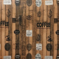 Самоклеючі 3Д панелі під дерево, 3D панелі самоклейка для стін, Кава 70х70см (92)
