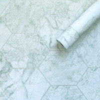 Самоклеюча плівка під нефритовий мармур, самоклейка для меблів, рулон 10м, Срібні стільники (KN-X0051-4)