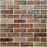Самоклеючі 3Д панелі під цеглу червоний клінкер, 3D панелі самоклейка 70x70см (412)