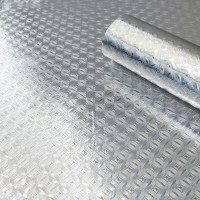 Самоклеюча плівка, фольга самоклейка для меблів, рулон 10м, Срібна з візерунком (MM-6005-2)