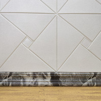 Гнучкий самоклеючий плінтус / багет самоклейка, Чорний мармур (122)