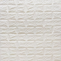 Самоклеючі 3Д панелі матові під білу цеглу, 3D панелі самоклейка для стін 70х77х0,4см (001-4M)