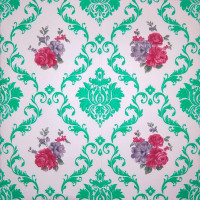 Самоклеючі 3Д панелі Вензель зелений, 3D панелі самоклейка для стін 70x70см (404)