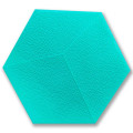 Самоклеющиеся декоративные 3D панели-шестиугольники на стену 20x23см, самоклейка, Голубой (1105)