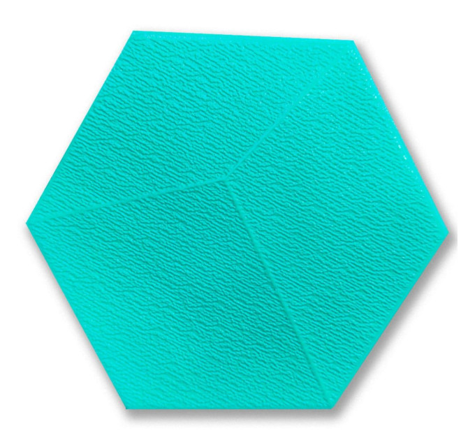 Самоклеющиеся декоративные 3D панели-шестиугольники на стену 20x23см, самоклейка, Голубой (1105)