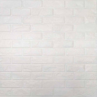 Самоклеючі 3Д панелі під білий культурний камінь, 3D панелі самоклейка для стін 70х80см (196)