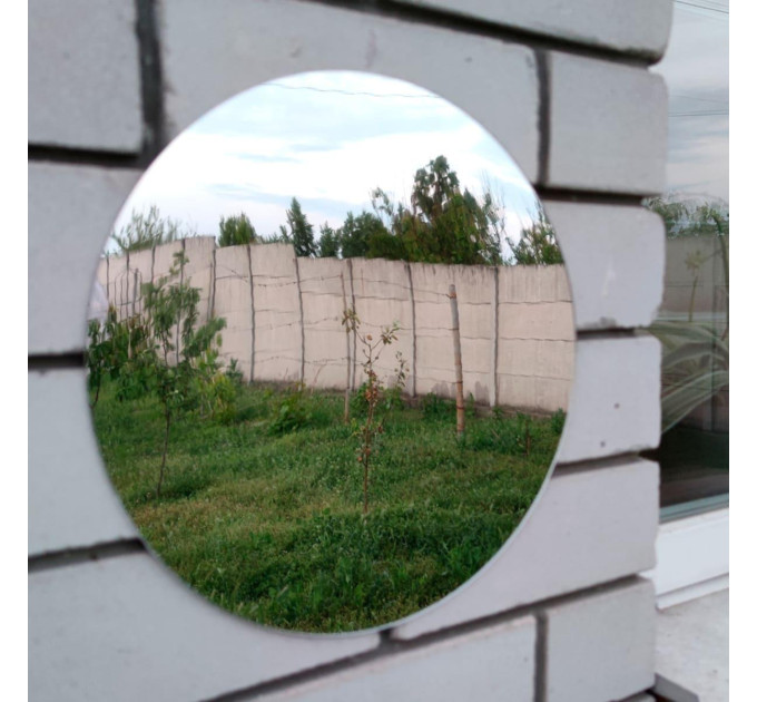 Акриловое зеркало самоклейка, небьющееся, круглое 33х33см (OS-MR-12)