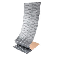 Самоклеючі 3Д панелі під срібну кладку в рулоні 19,6м, 3Д панелі самоклейка для стін (R034-5-20)