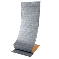 Самоклеючі 3Д панелі під срібну цеглу в рулоні 19,6 метрів, 3D панелі самоклейка для стін (R017-3-20)