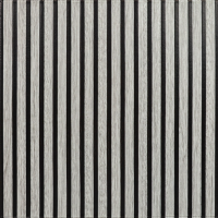 3Д панелі рейки самоклеючі, гнучкі рейкові панелі під дерево 68х67х0,5см, Сірий з чорним  (SW-00002532)