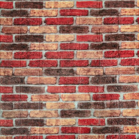 Самоклеючі 3Д панелі під бежево-коричневу Катеринославську цеглу, 3D панелі самоклейка для стін 70x77см (047-3)