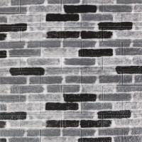 Самоклеючі 3Д панелі під сіру Катеринославську цеглу, 3D панелі самоклейка для стін 70х77х0,3см (342-3)