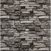  Самоклеючі 3Д панелі під камінь сірий піщаник, 3D панелі самоклейка для стін 70x77см (59-3)