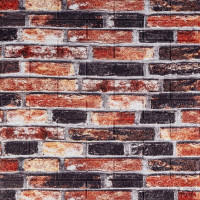 Самоклеющиеся 3D панели под серо-синий Екатеринославский кирпич, 3Д панели самоклейка для стен 70x77х0,5см (048)