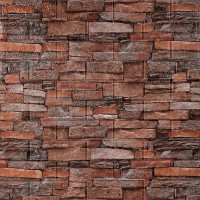 Самоклеючі 3Д панелі під Катеринославську цеглу червоний пісковик, 3D панелі самоклейка для стін 70x77см (058)