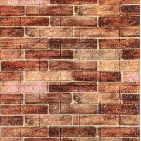Самоклеючі 3Д панелі під коричневу Катеринославську цеглу, 3D панелі самоклейка для стін 70x77см (179)