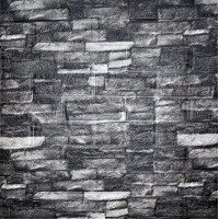 Самоклеючі 3Д панелі під Катеринославську цеглу сірий пісковик матовий, 3D панелі самоклейка для стін 70x77см (059M)