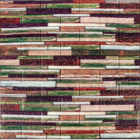 Самоклеючі 3Д панелі під різнокольорову Катеринославську цеглу, 3D панелі самоклейка 70х77х0,6см (SW-00001799)