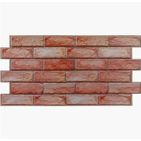 Декоративні пластикові ПВХ панелі для стін під цеглу 960х480х4мм, Коричнево-рожеві (1102)