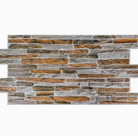 Декоративні пластикові ПВХ панелі для стін під коричнево-сірий камінь 480х960х4мм (SW-00001556)