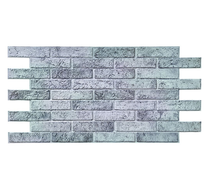 Декоративні пластикові ПВХ панелі для стін під сіру цеглу 480х960х4мм (SW-00001557)