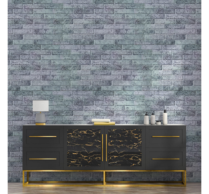 Декоративні пластикові ПВХ панелі для стін під сіру цеглу 480х960х4мм (SW-00001557)